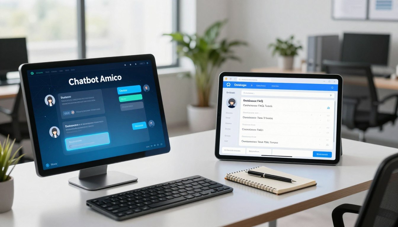 Chatbot Amico vs Database FAQ Tools