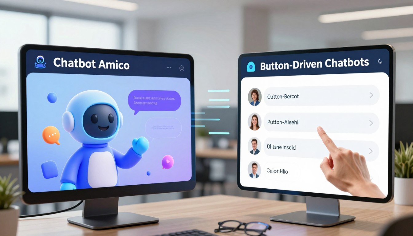 Chatbot Amico vs Button-Driven Chatbots